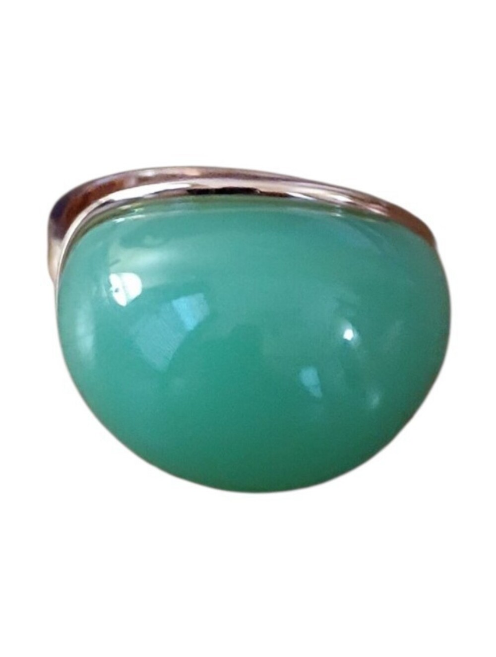 Fashion Jewelry Gren Gold Dome Statement size 9 ring